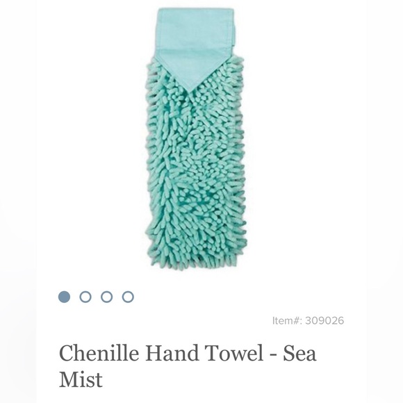 Norwex Chenille hand towel sea mist won’t fall off rack antimicrobial microfiber - Picture 1 of 2